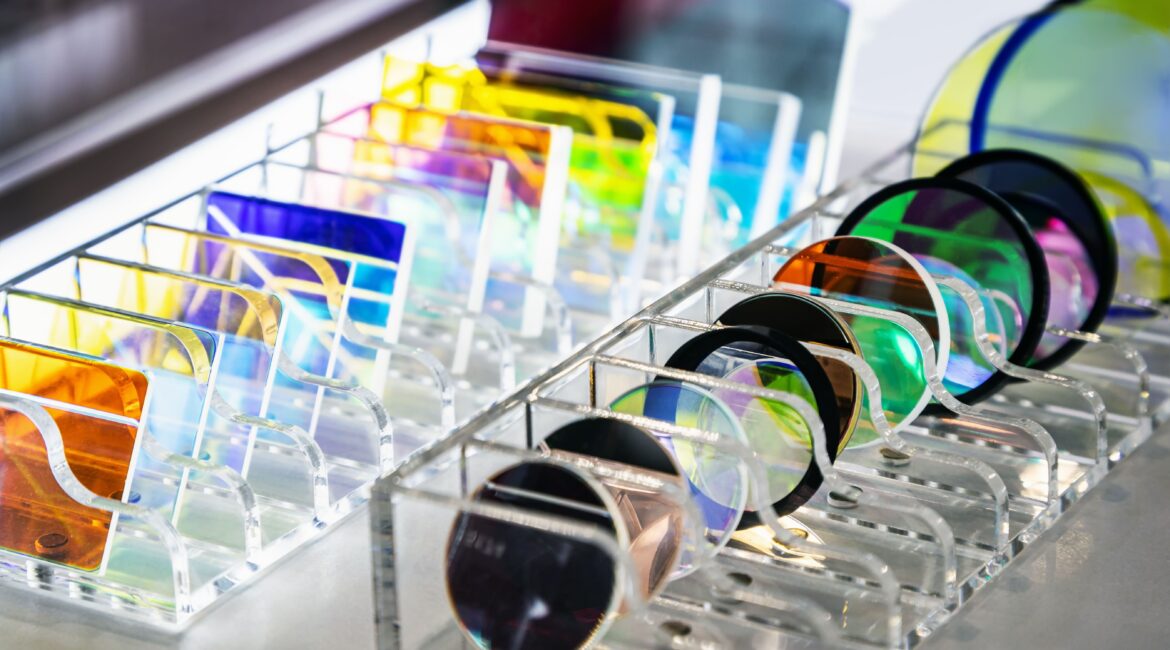 various lenses and glasses